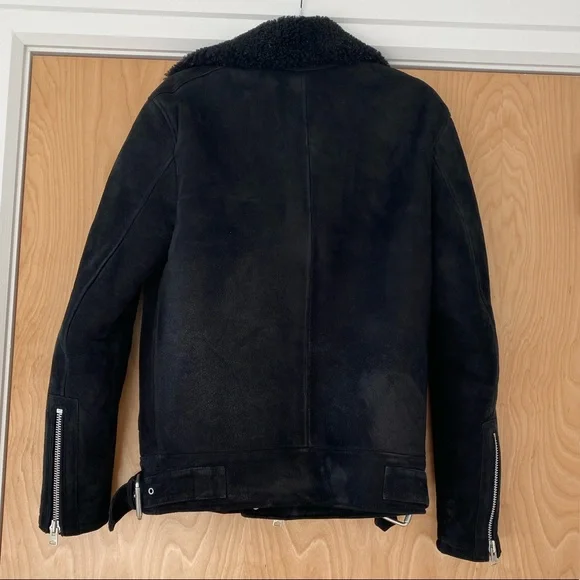 AllSaints Men's Shearling Jacket - Picture 7 of 8
